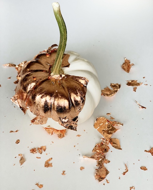 Gilded White Pumpkin